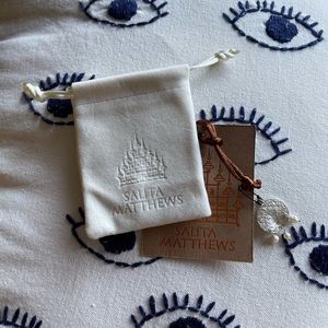 RARE NWT Grace Loves Lace Salita Matthews Pearl Silver Dangle Charm Pendant